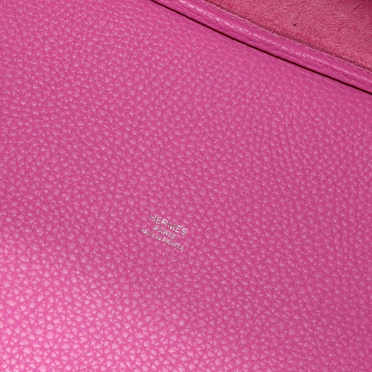 Picotin Lock MM Hand Bag Taurillon Clemence Magnolia Purse