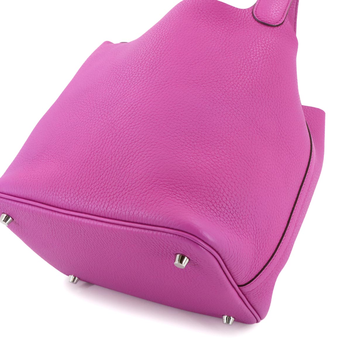 Picotin Lock MM Hand Bag Taurillon Clemence Magnolia Purse