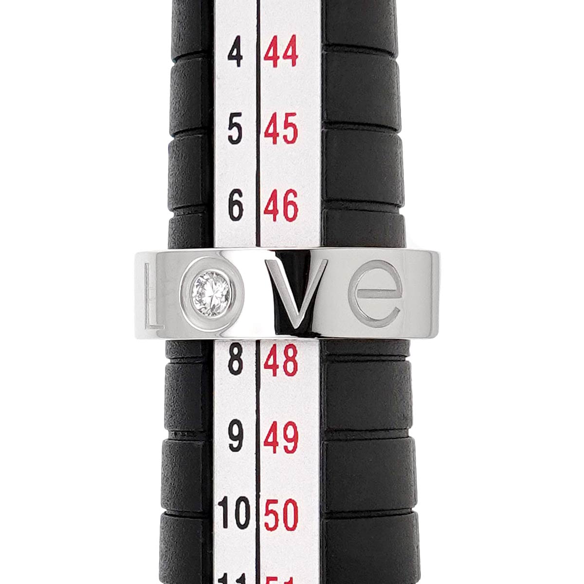 Love Diamond 1P Ring 18K White Gold 750 size47 4(US)