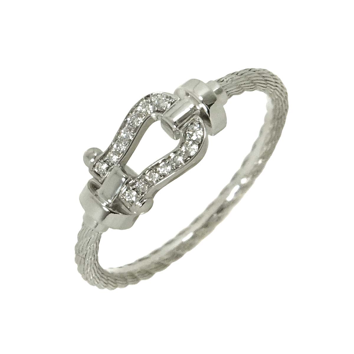 Force 10 Diamond Ring SM 18K WG 750 size49 4.75-5(US)