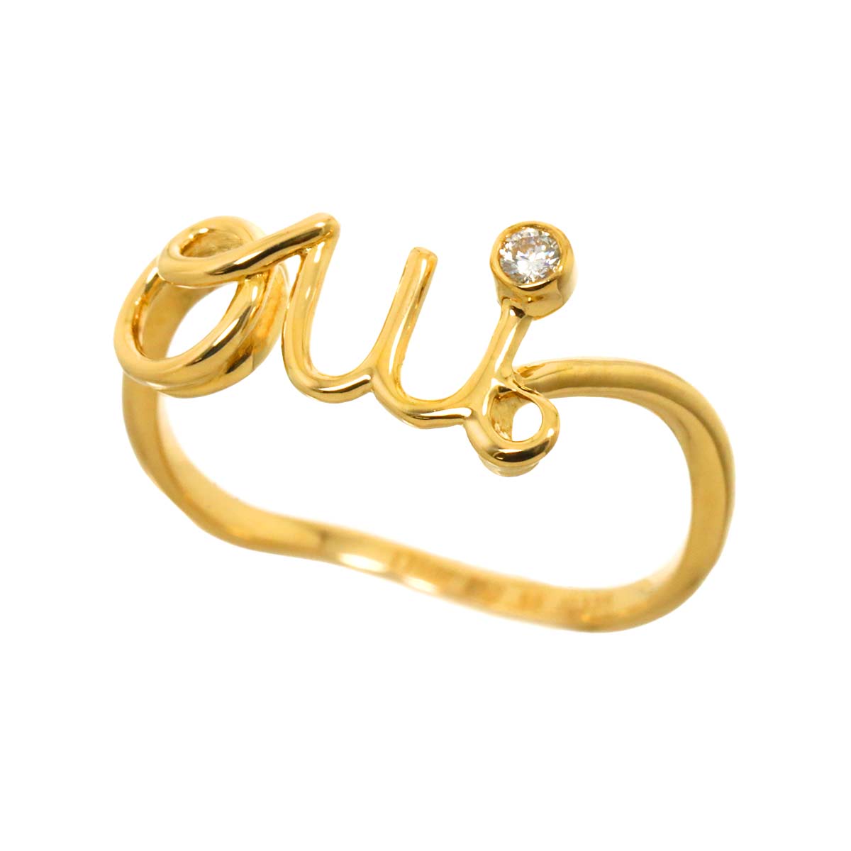 Dioramour OUI Diamond Ring 18K YG size55 6.75-7.25(US)