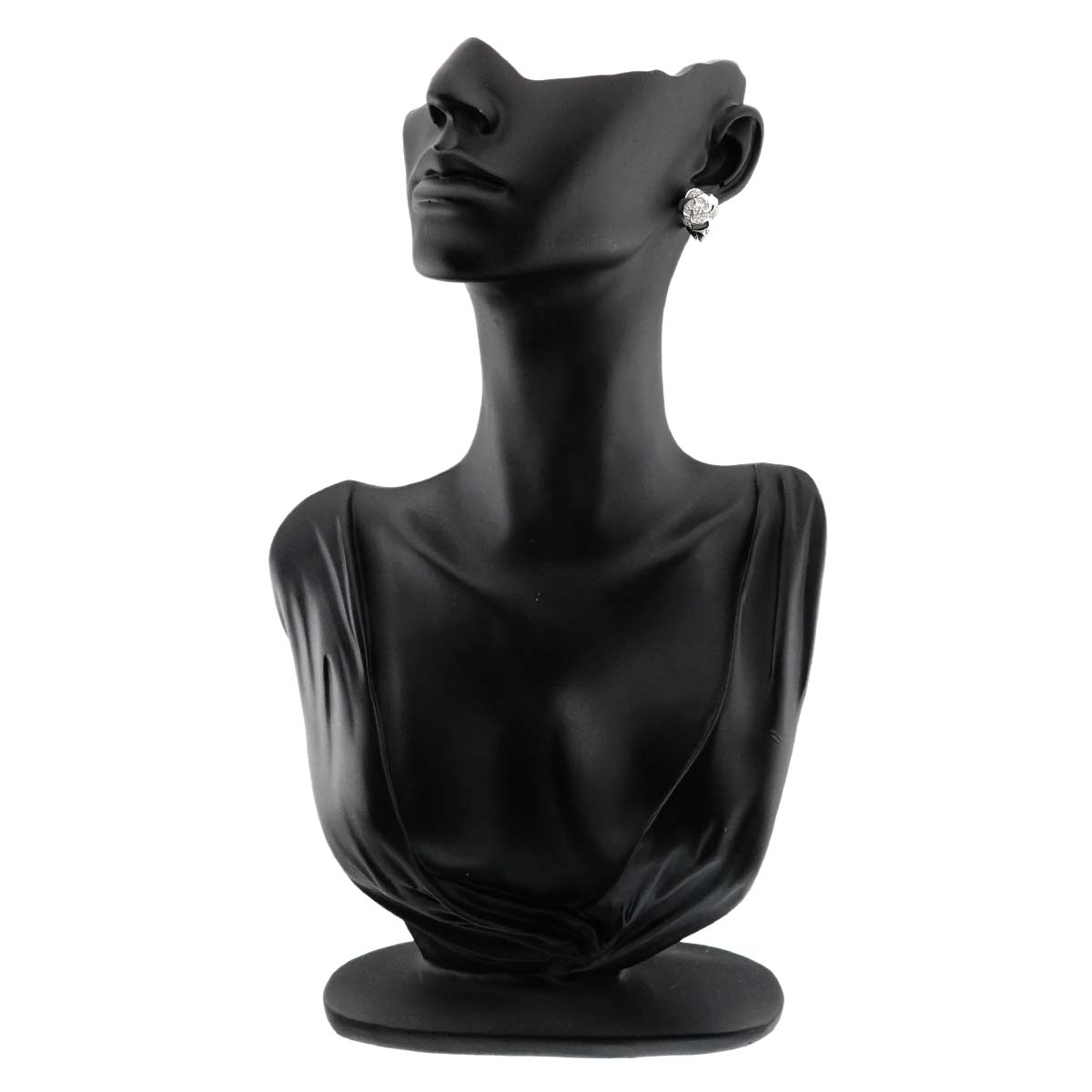 Camelia Diamond Earrings Clip on 18K WG 750