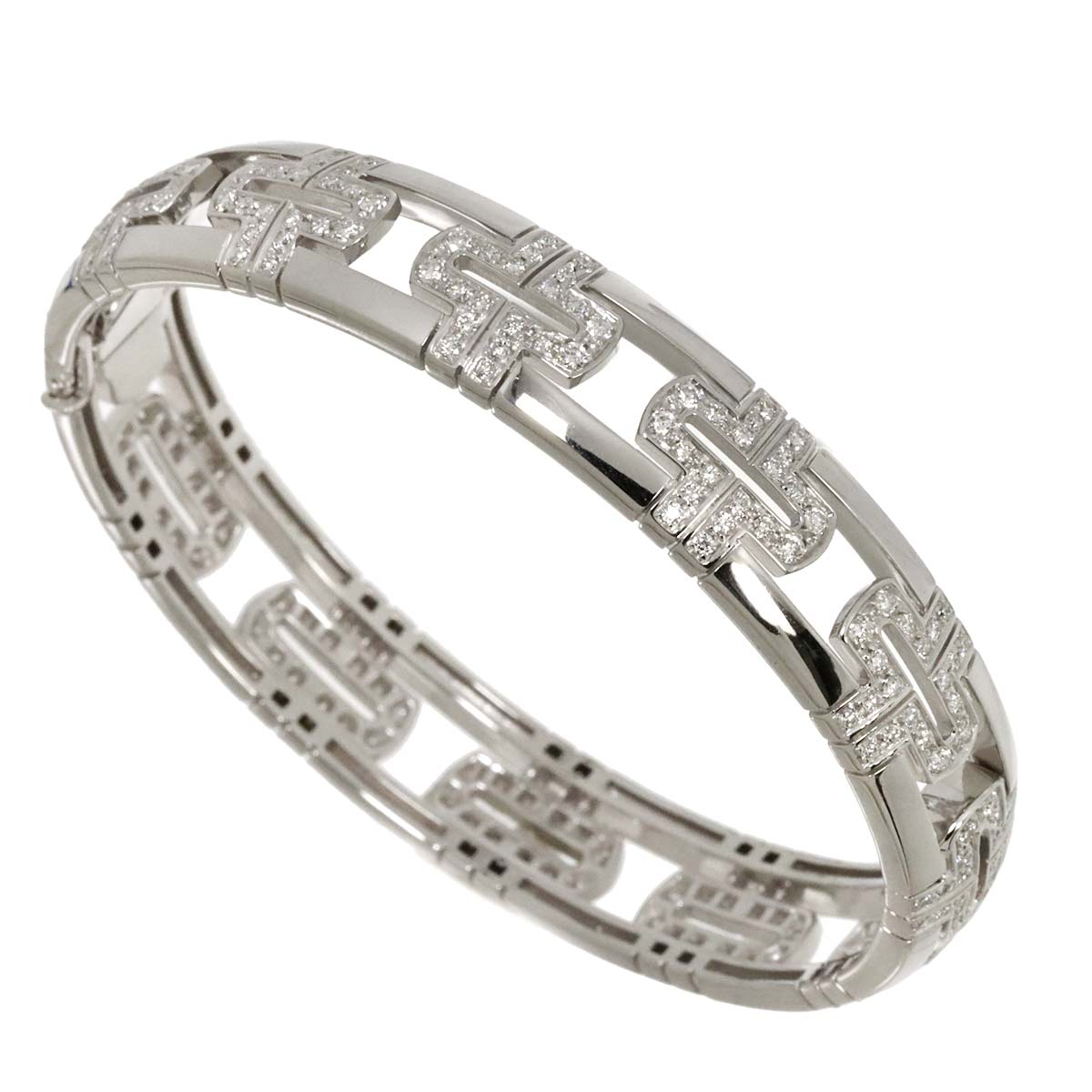 Parentesi Open Diamond Bracelet 18K White Gold 750