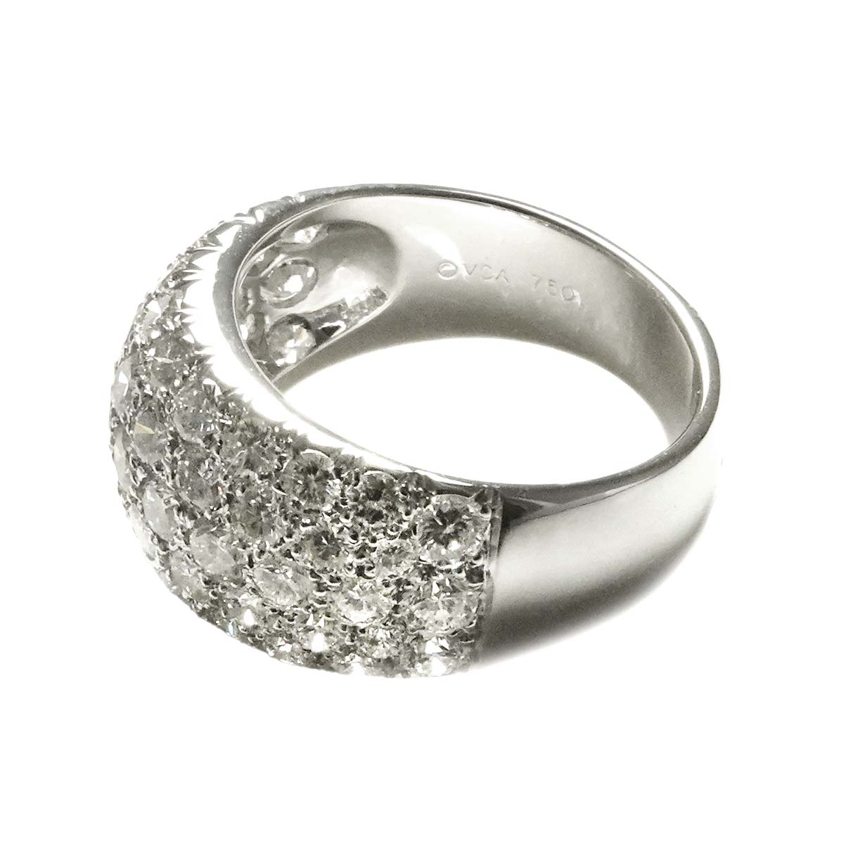 Pave Diamond Ring 18K WG 750 size5.5-5.75(US)