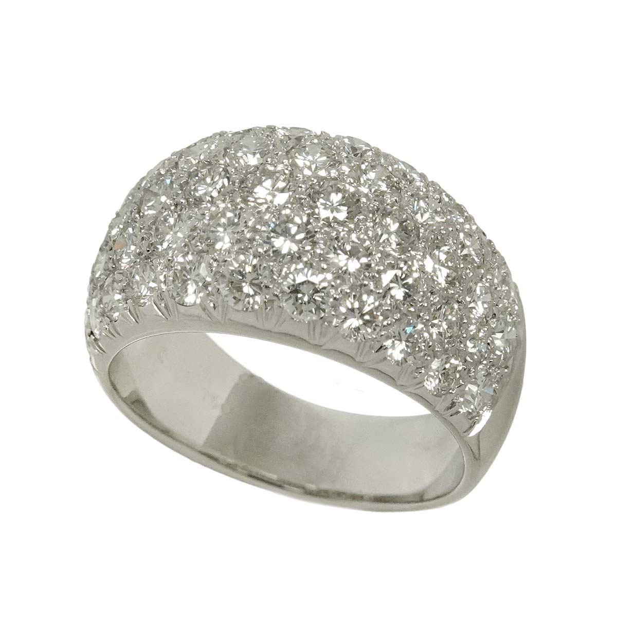 Pave Diamond Ring 18K WG 750 size5.5-5.75(US)