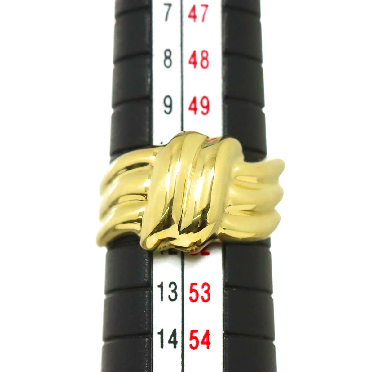 Ring 18K YG Yellow Gold 750 size5.5-5.75(US)