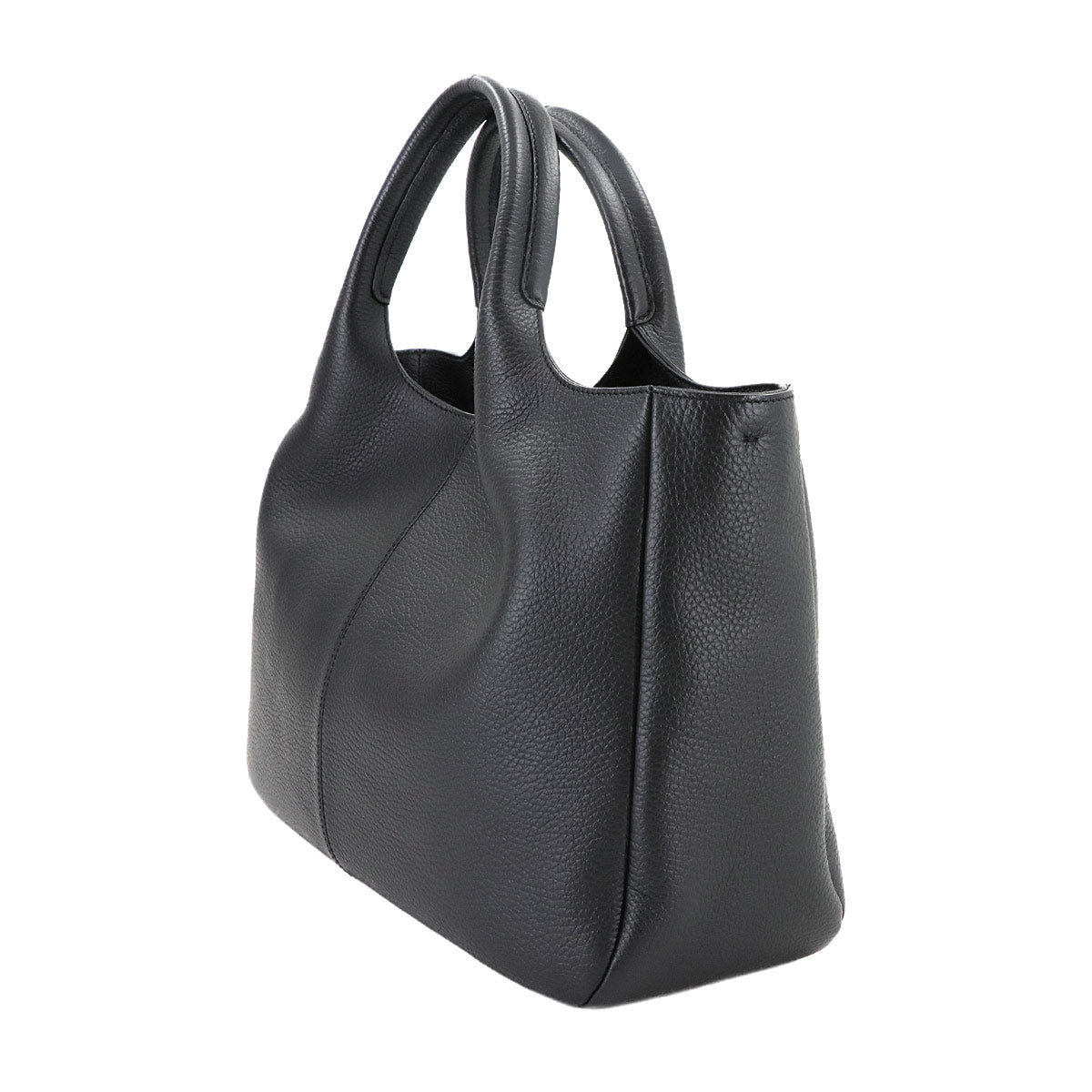 ALF Shopping Bag Piccola Tote Shoulder Bag Leather Black