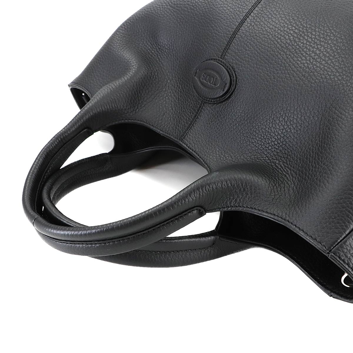 ALF Shopping Bag Piccola Tote Shoulder Bag Leather Black