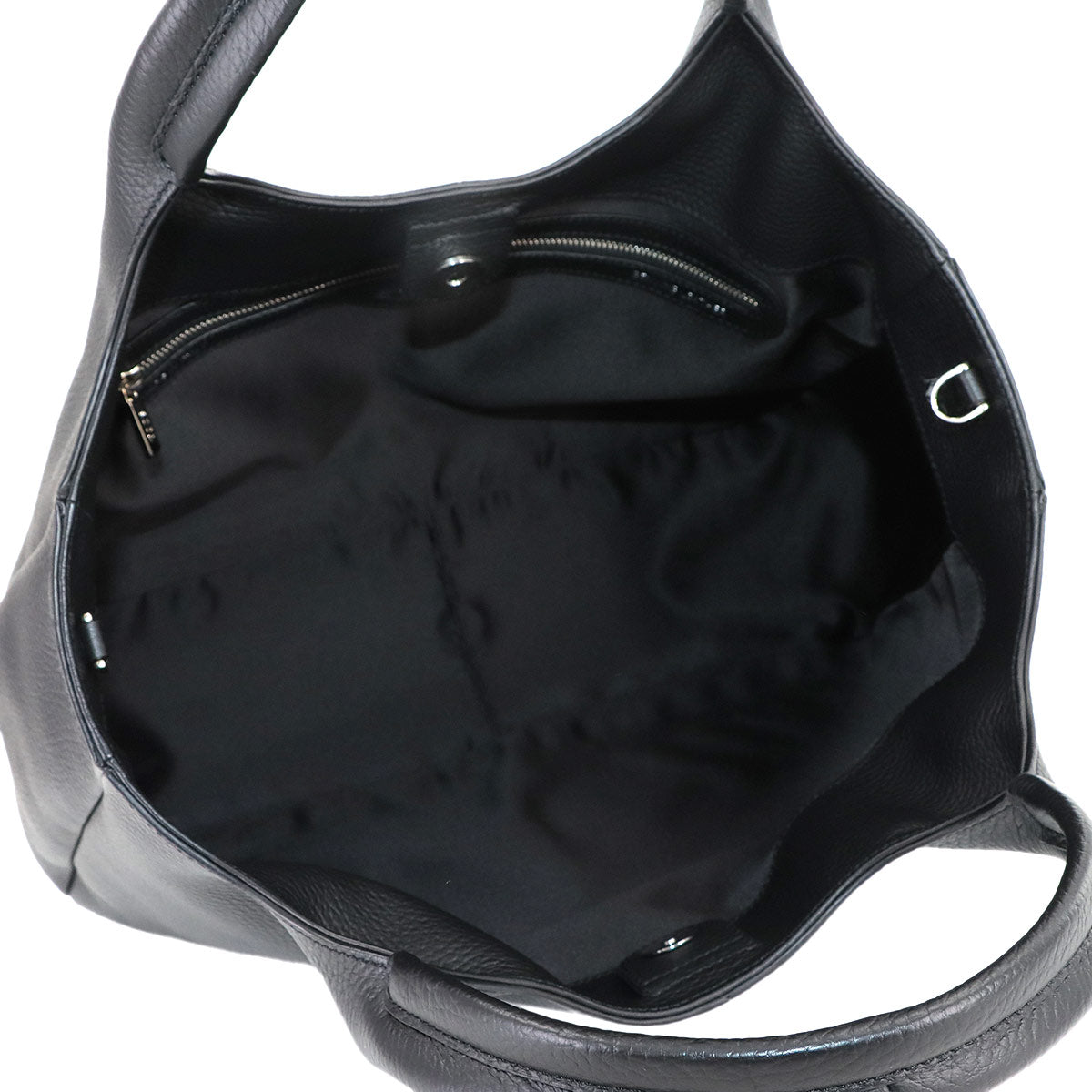 ALF Shopping Bag Piccola Tote Shoulder Bag Leather Black