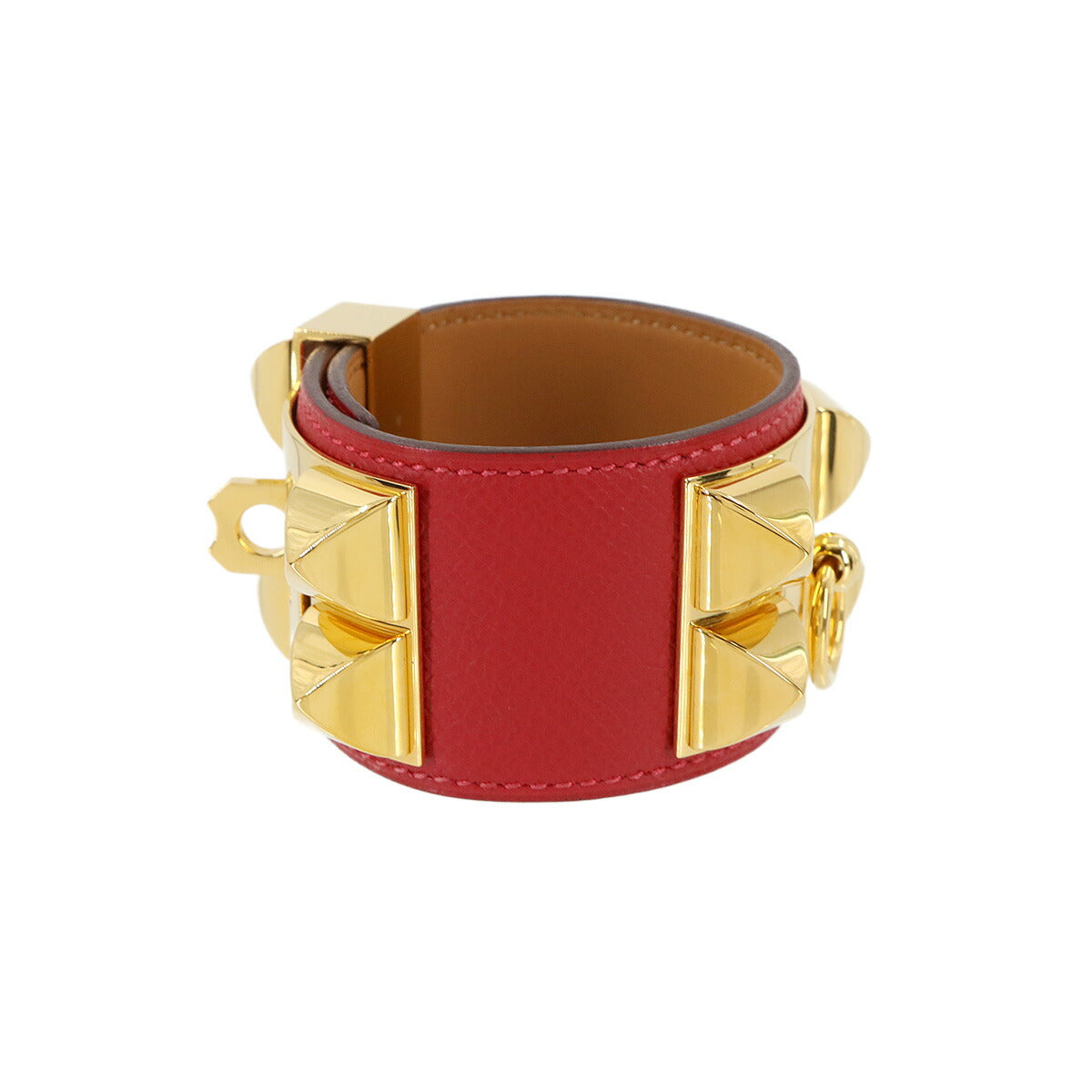 Collier De Chien Bangle Veau Epsom Rouge Casaque Bracelet