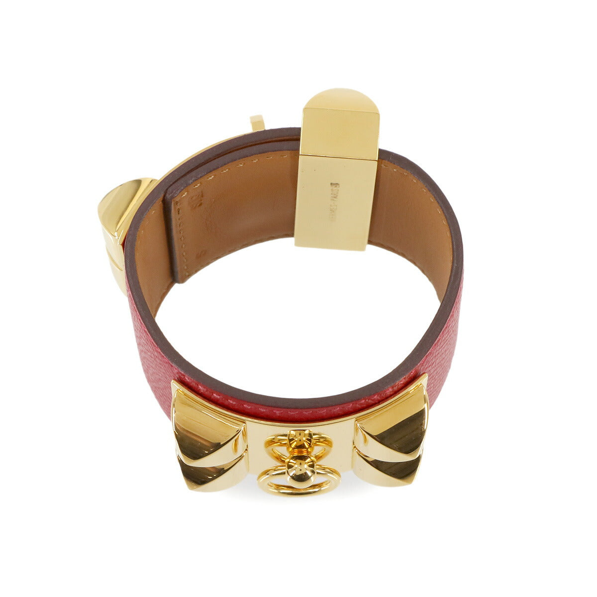 Collier De Chien Bangle Veau Epsom Rouge Casaque Bracelet