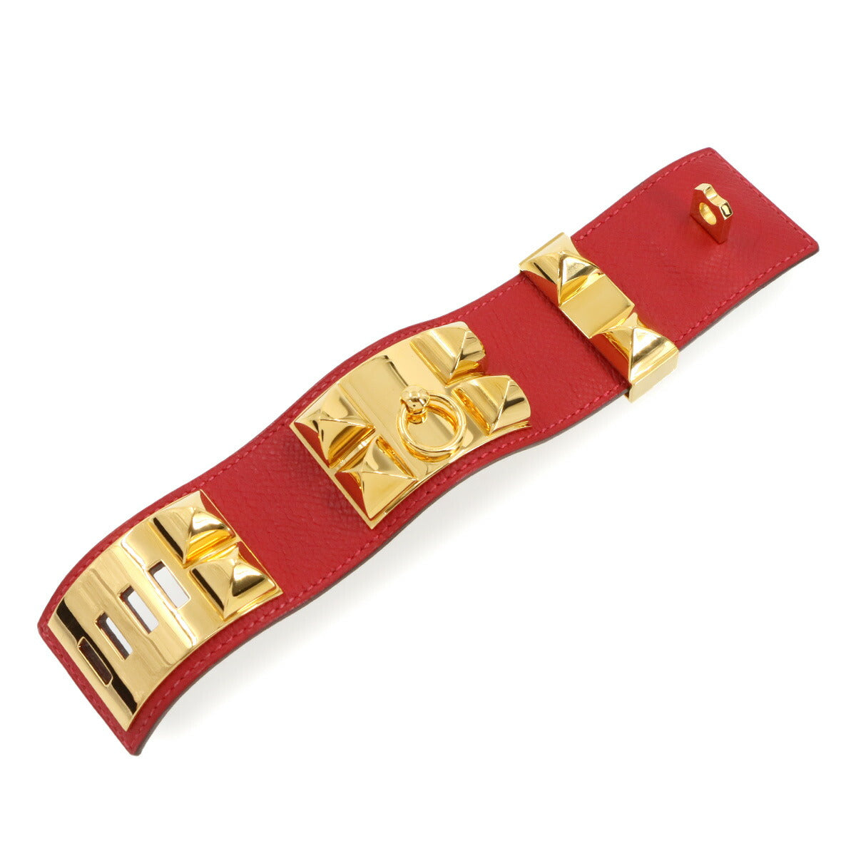 Collier De Chien Bangle Veau Epsom Rouge Casaque Bracelet