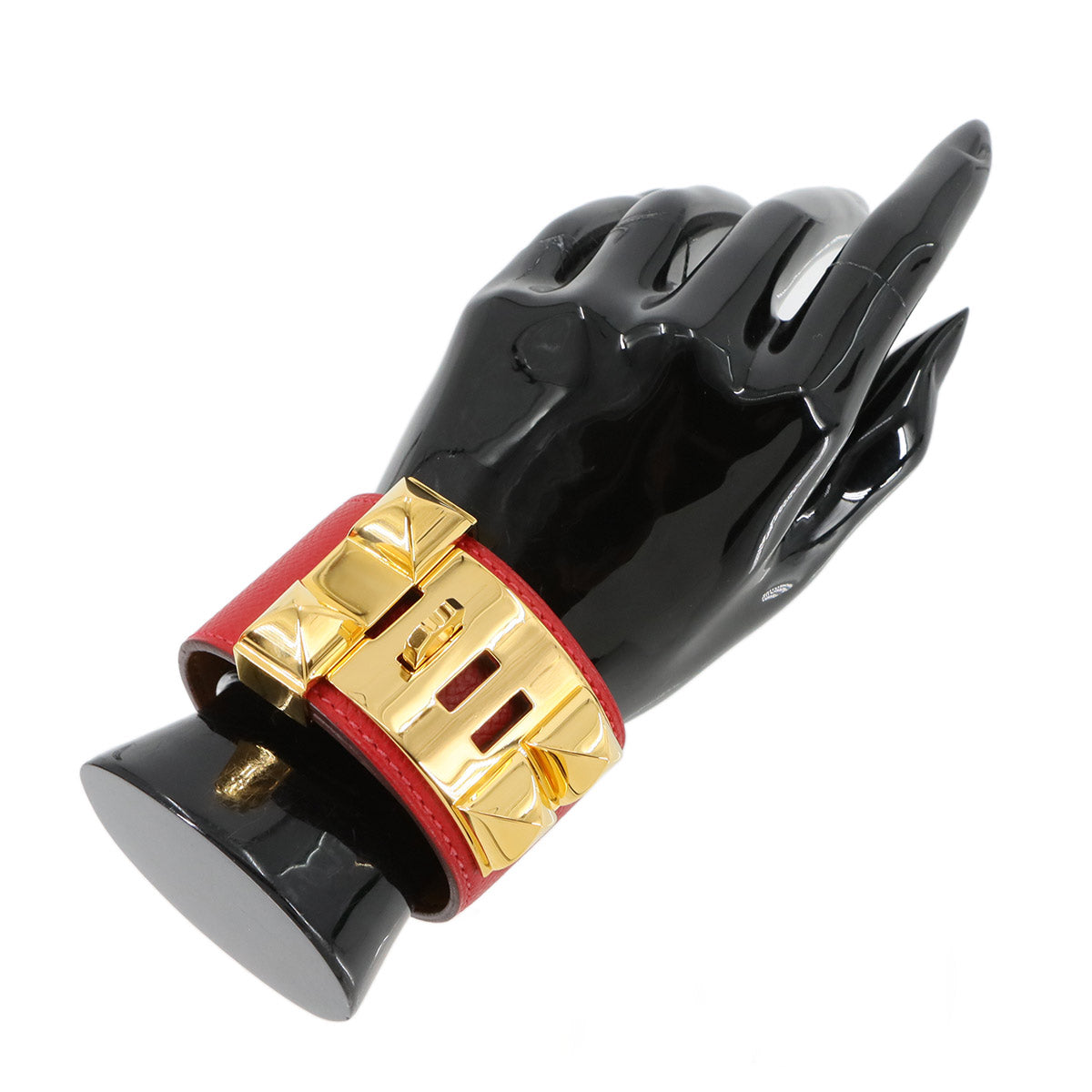 Collier De Chien Bangle Veau Epsom Rouge Casaque Bracelet