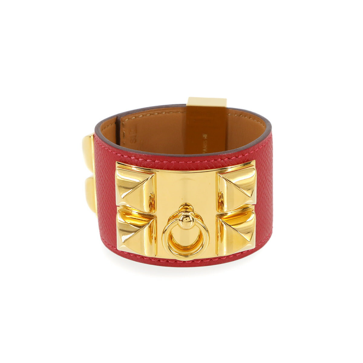 Collier De Chien Bangle Veau Epsom Rouge Casaque Bracelet
