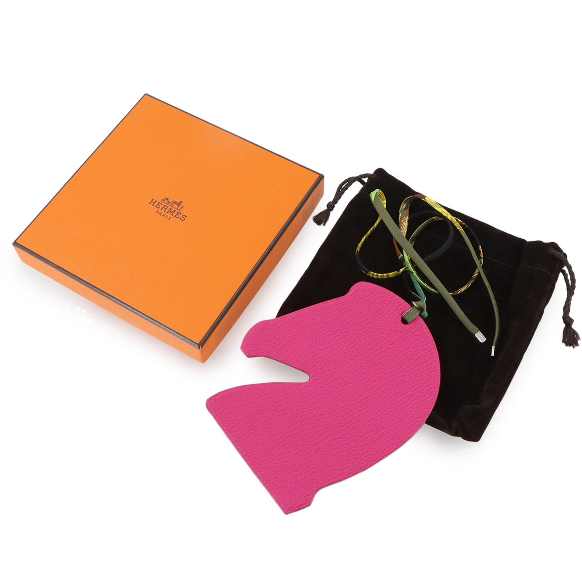 Petit H Samarcande Bag Charm Shevre Everlisse Rose tyrien Orange