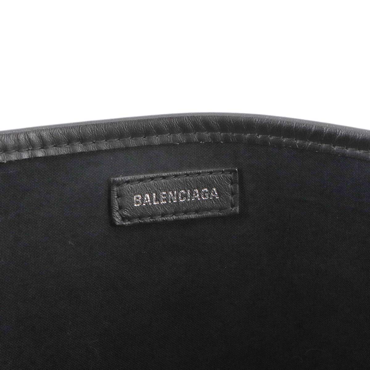 Navy Cabas Small Tote Bag Canvas Leather White Black 339933