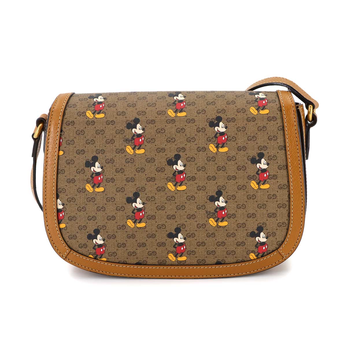 Disney Mickey Mouse Mini GG Supreme Shoulder Bag Brown 602694