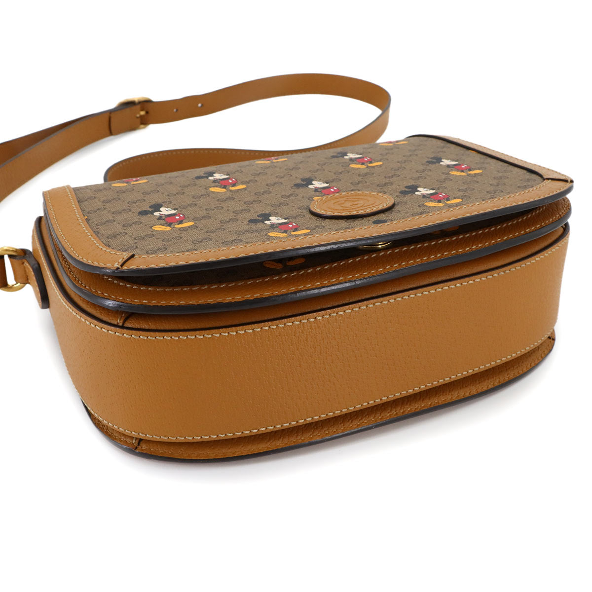 Disney Mickey Mouse Mini GG Supreme Shoulder Bag Brown 602694