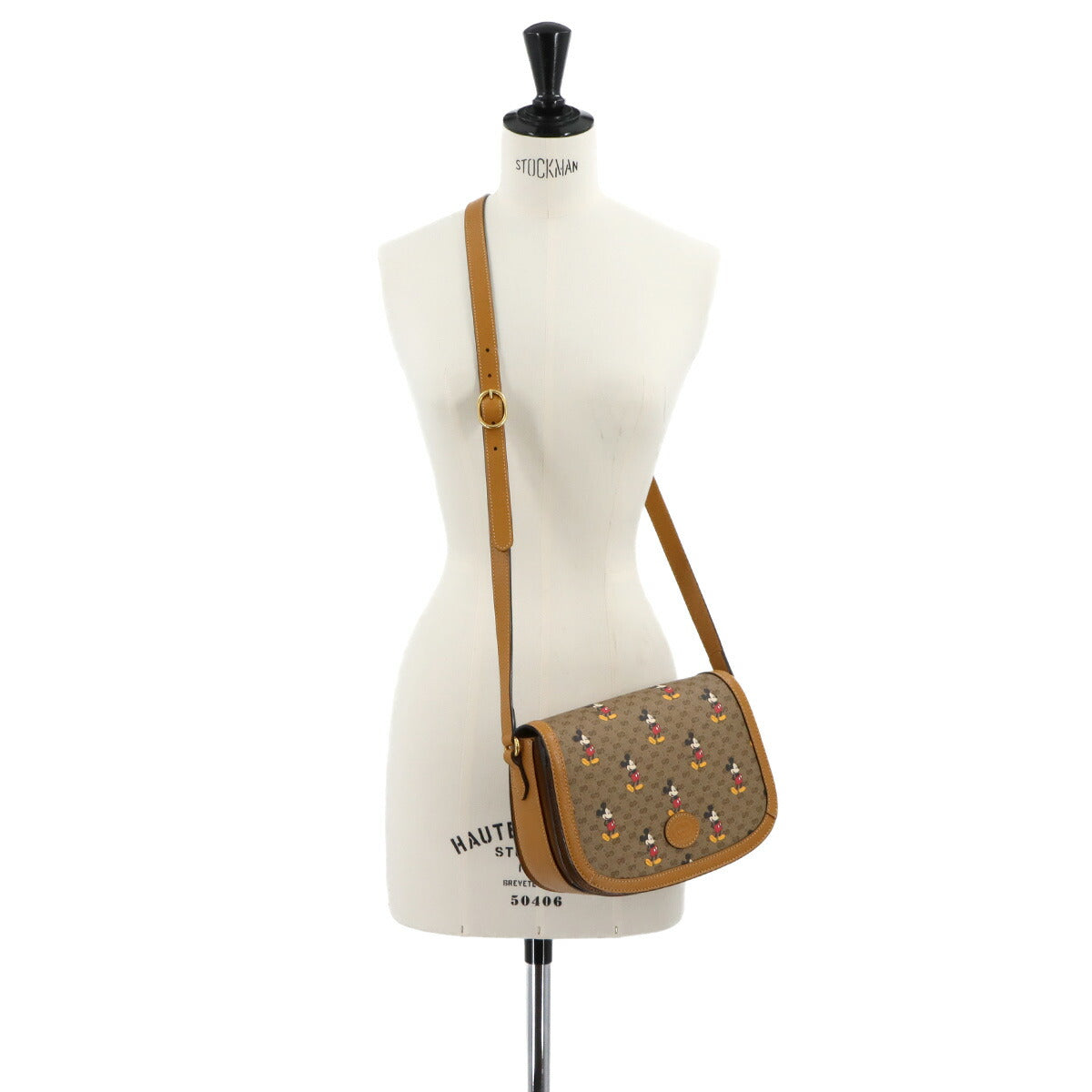 Disney Mickey Mouse Mini GG Supreme Shoulder Bag Brown 602694