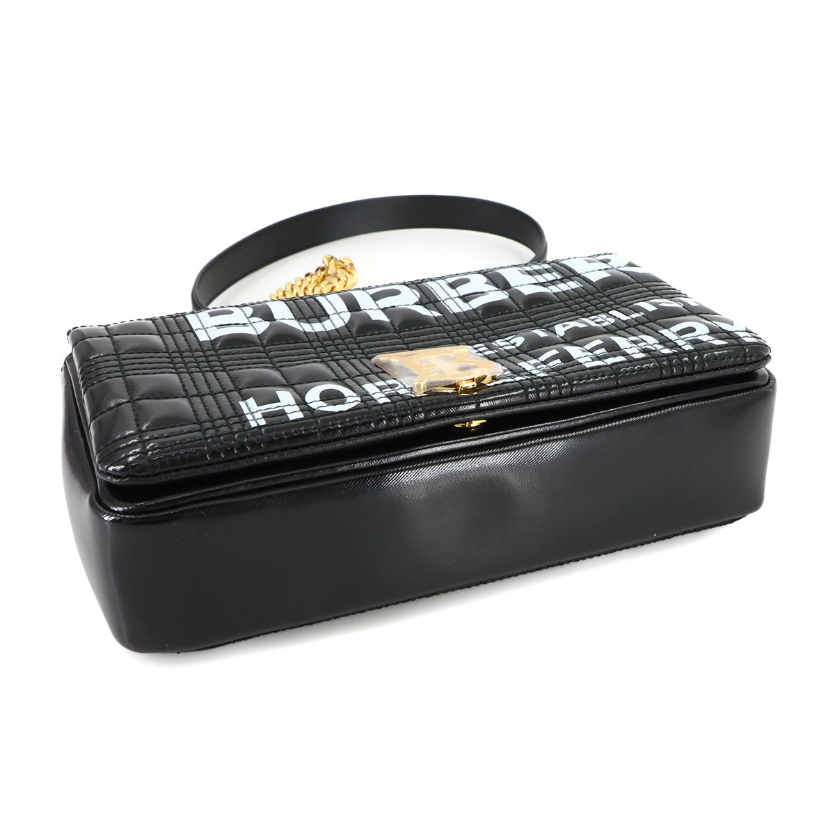 Lola Horseferry Small Chain Shoulder Bag PVC Black 8021105