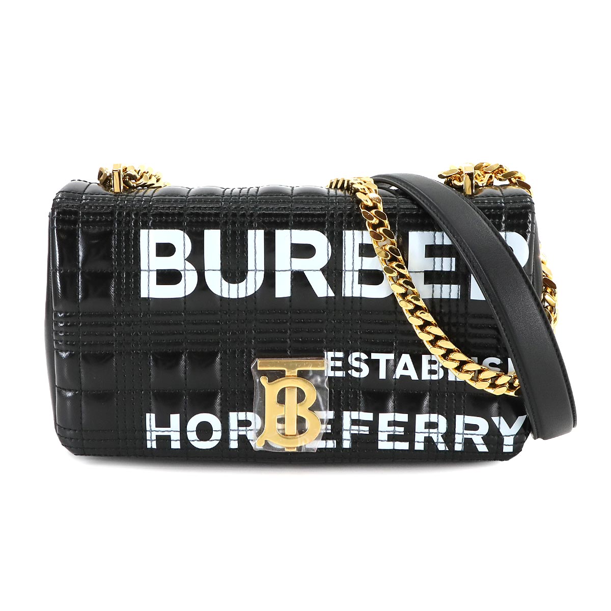 Lola Horseferry Small Chain Shoulder Bag PVC Black 8021105