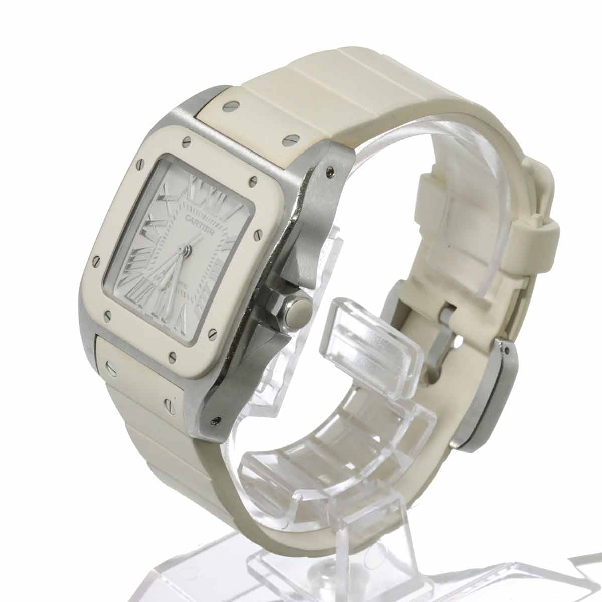 Santos 100MM W20122U2 Automatic White Dial Boys Watch