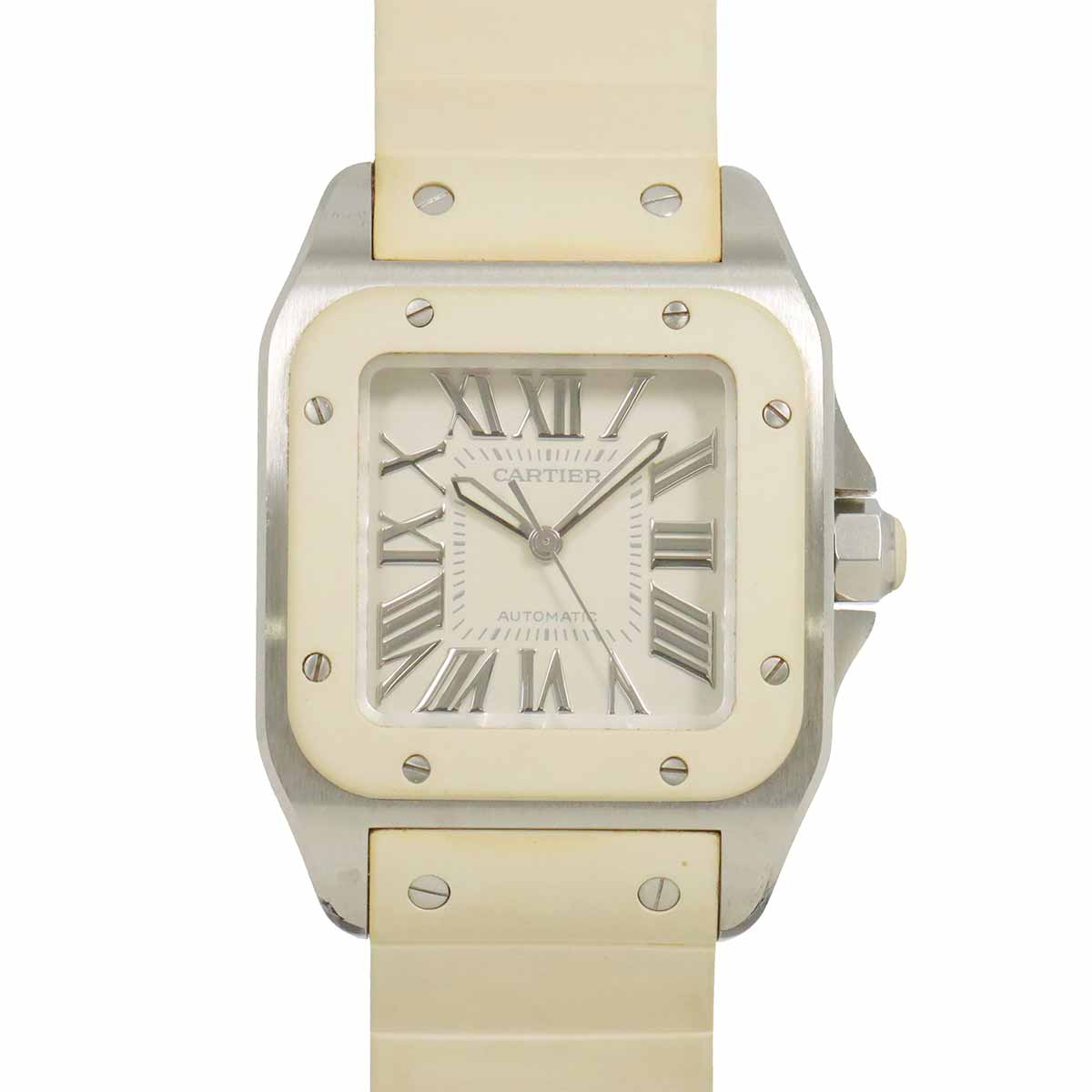 Santos 100MM W20122U2 Automatic White Dial Boys Watch