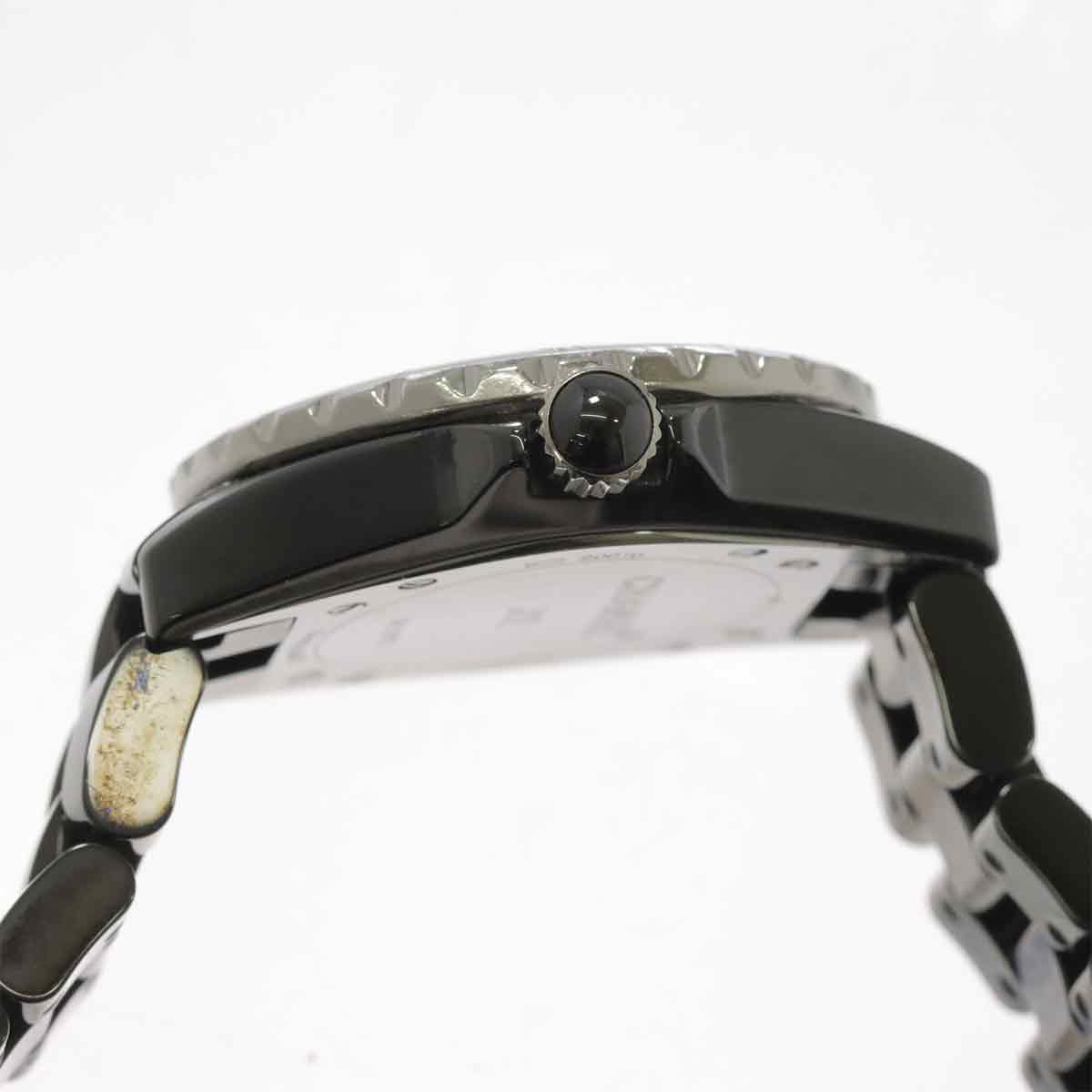 J12 H1625 12P Diamond Quartz Black Dial Ladies Watch