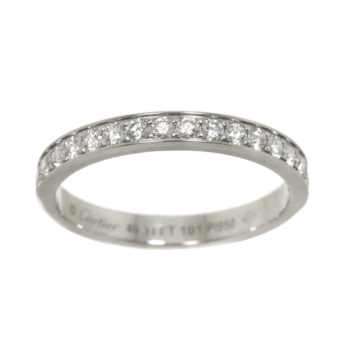 1895 Half Diamond Ring Pt size49 4.75-5(US)