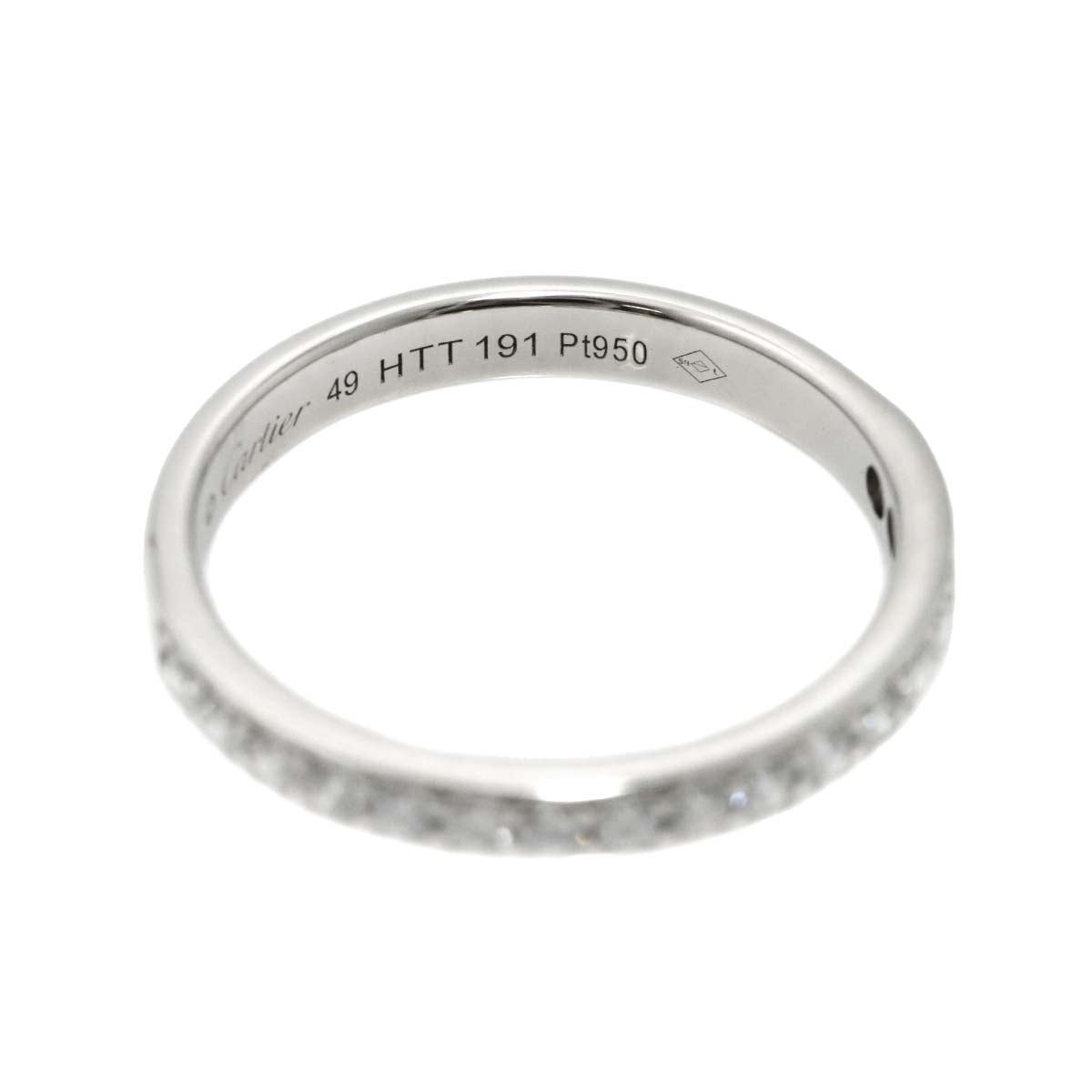 1895 Half Diamond Ring Pt size49 4.75-5(US)