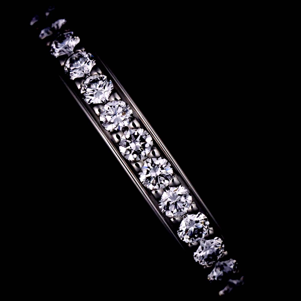 1895 Half Diamond Ring Pt size49 4.75-5(US)