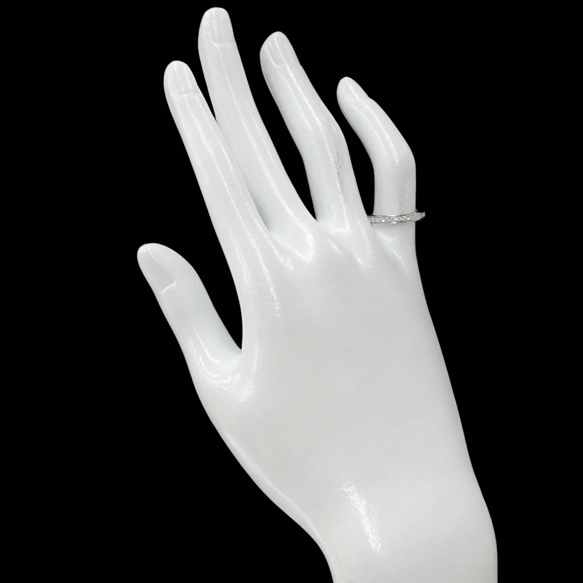 1895 Half Diamond Ring Pt size49 4.75-5(US)