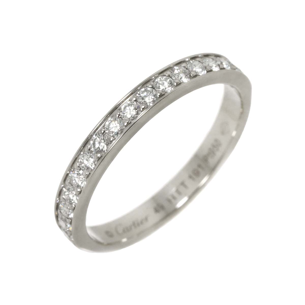 1895 Half Diamond Ring Pt size49 4.75-5(US)