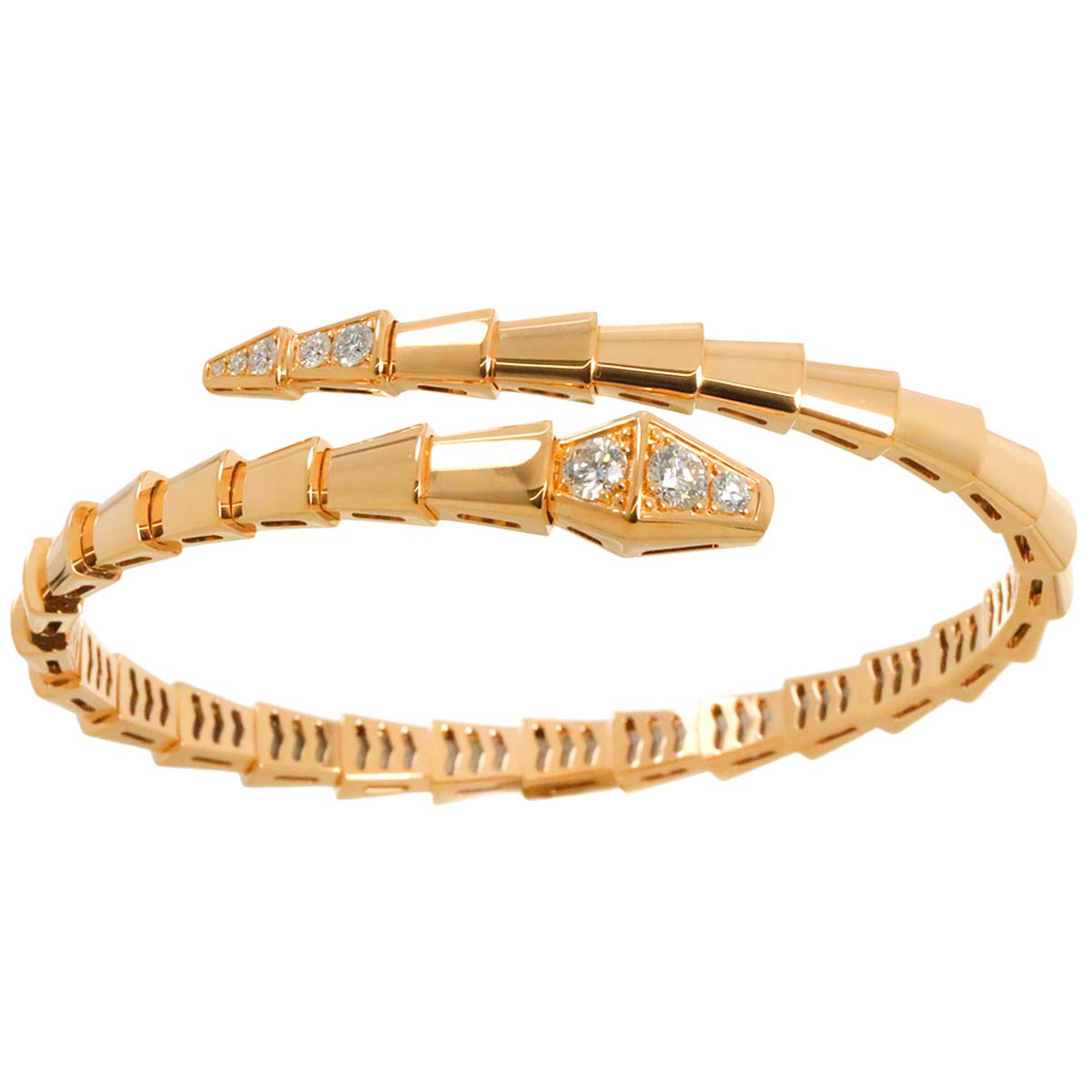 Serpenti Viper Diamond Bracelet 18K PG 750 size 15