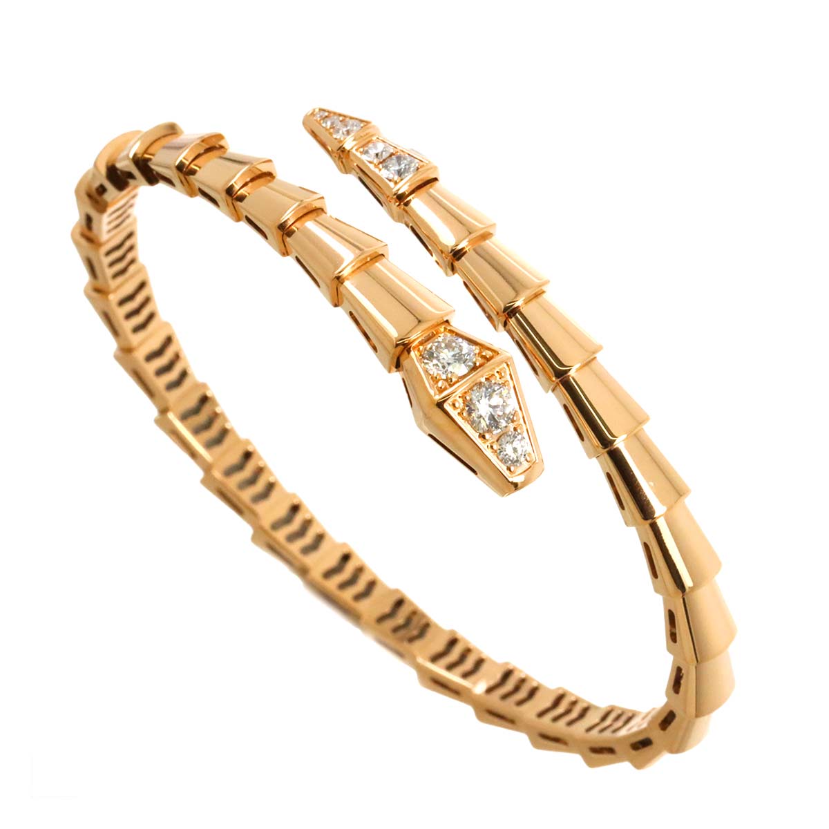 Serpenti Viper Diamond Bracelet 18K PG 750 size 15