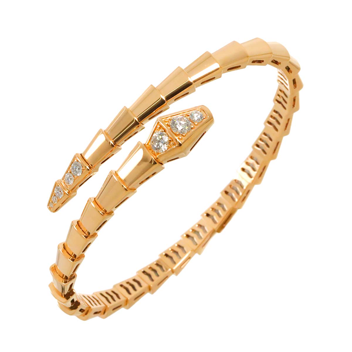 Serpenti Viper Diamond Bracelet 18K PG 750 size 15