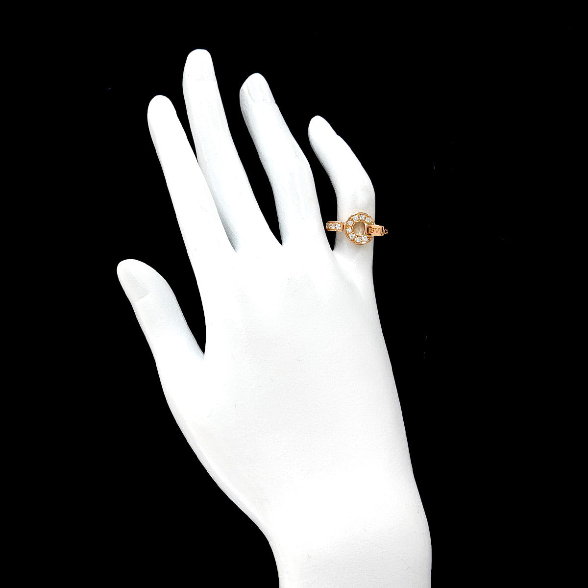 BVLGARIBVLGARI Diamond Ring 18K PG 750 4.5-4.75(US)