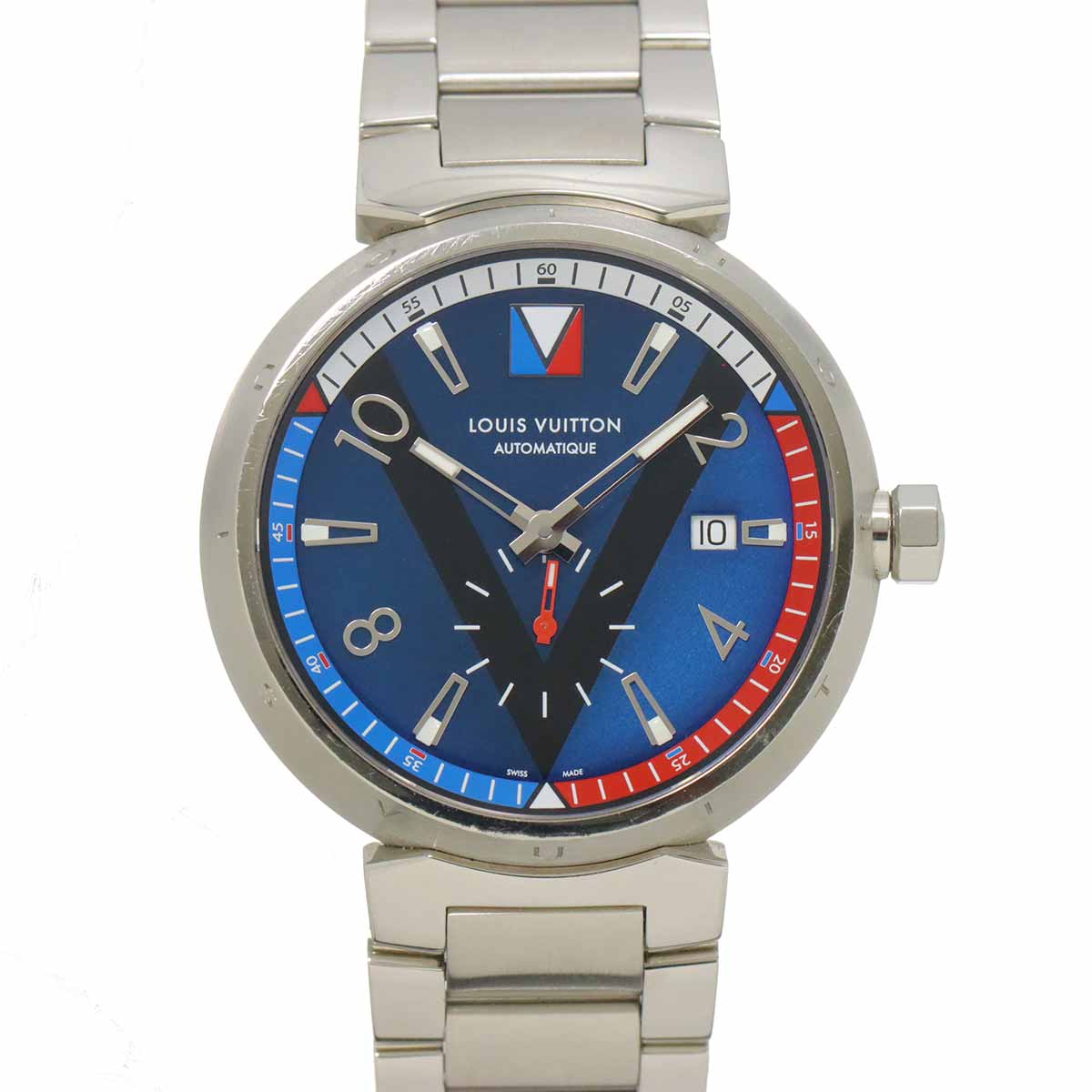 Tambour Q1D21 Automatic Blue Black Dial Mens