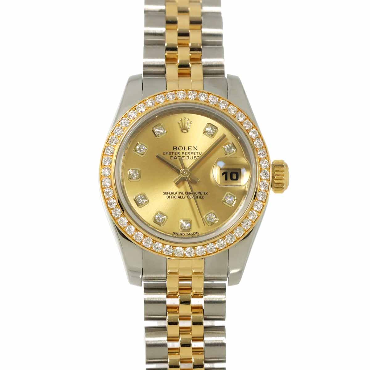 Datejust 179383G Serial G Diamond 750 YG Gold Dial Ladies Watch