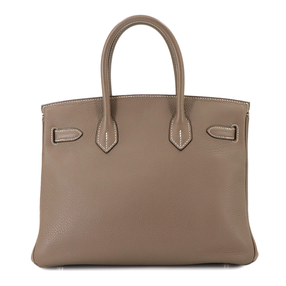 Birkin 30 Taurillon Clemence Etoupe Hand Bag Purse Beige