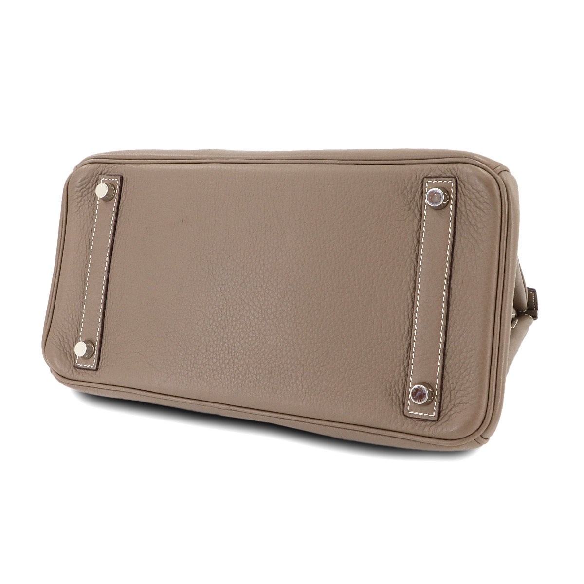 Birkin 30 Taurillon Clemence Etoupe Hand Bag Purse Beige