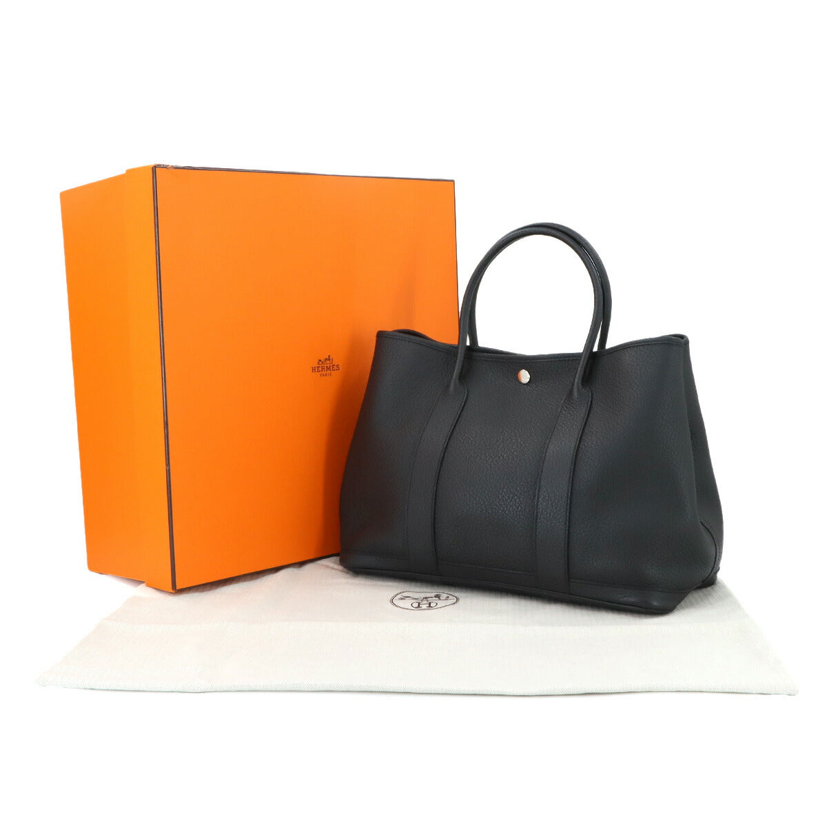 Garden Party 36 PM Tote Bag Negonda Leather Black Purse