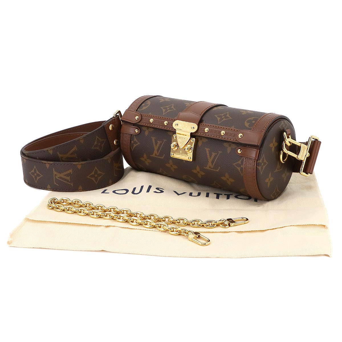 Monogram Papillon Trunk Shoulder Bag Brown M57835