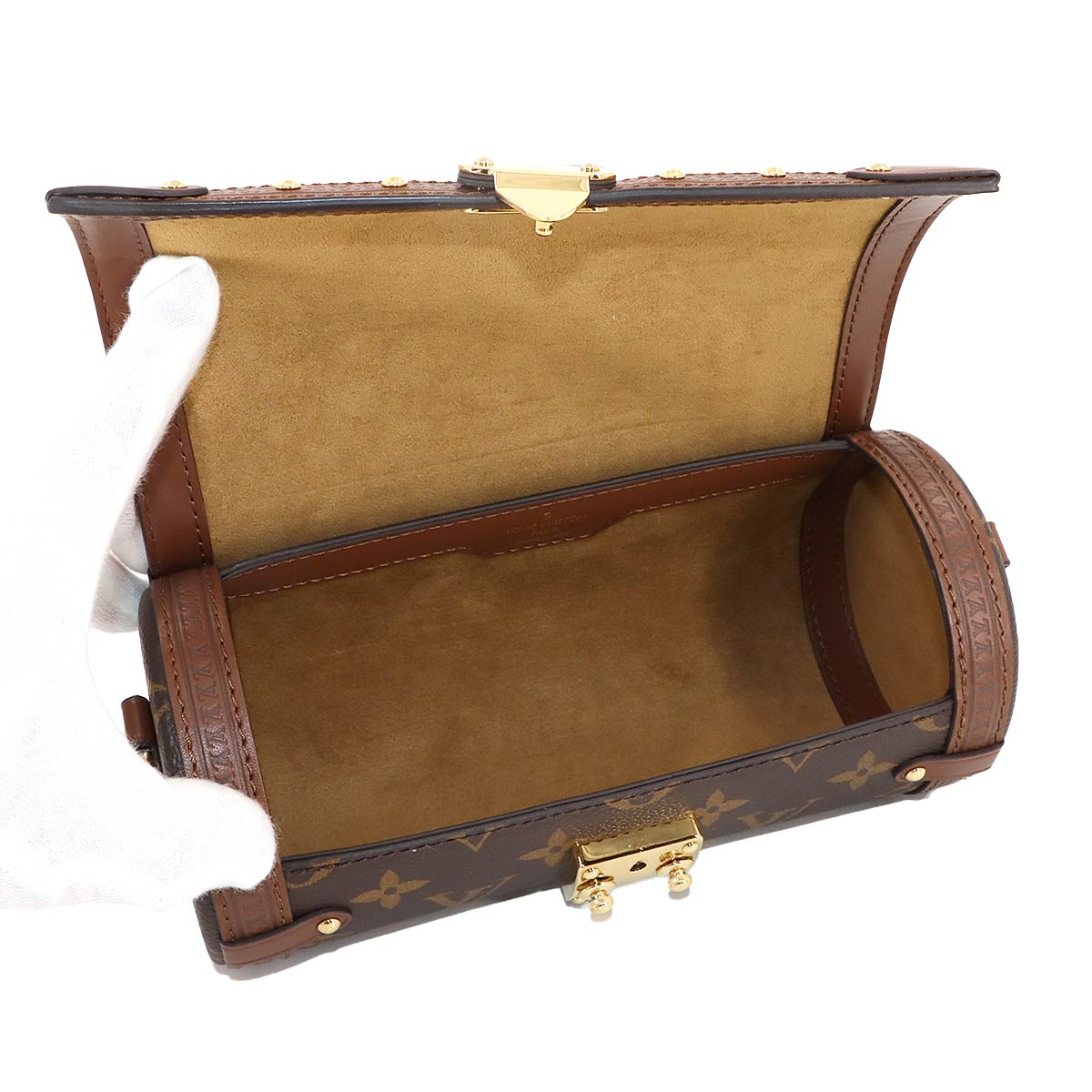 Monogram Papillon Trunk Shoulder Bag Brown M57835