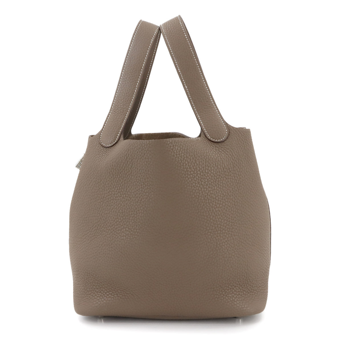 Picotin Lock MM Hand Bag Taurillon Clemence Etoupe Purse