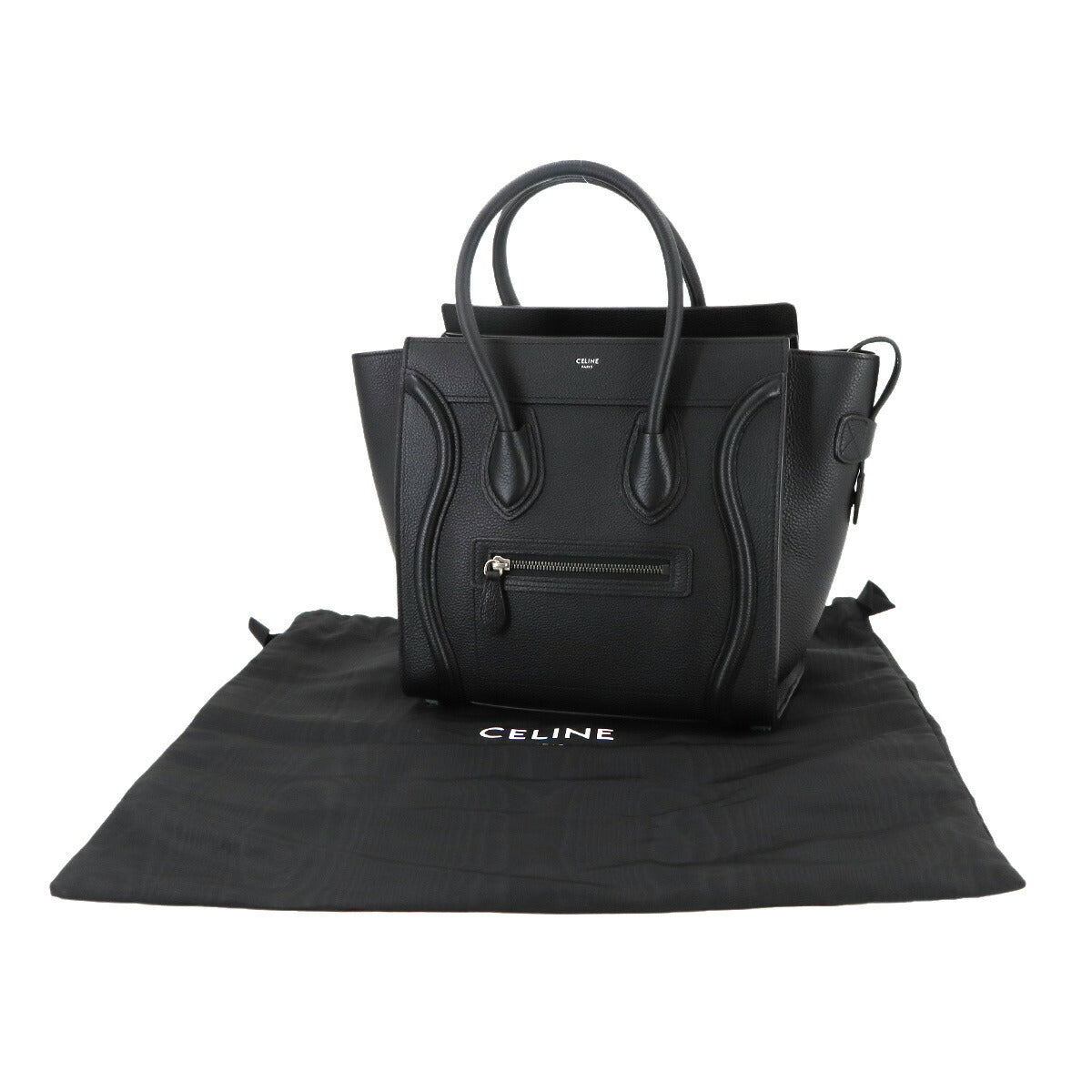 Luggage Micro Shopper Hand Bag Leather Black 189793