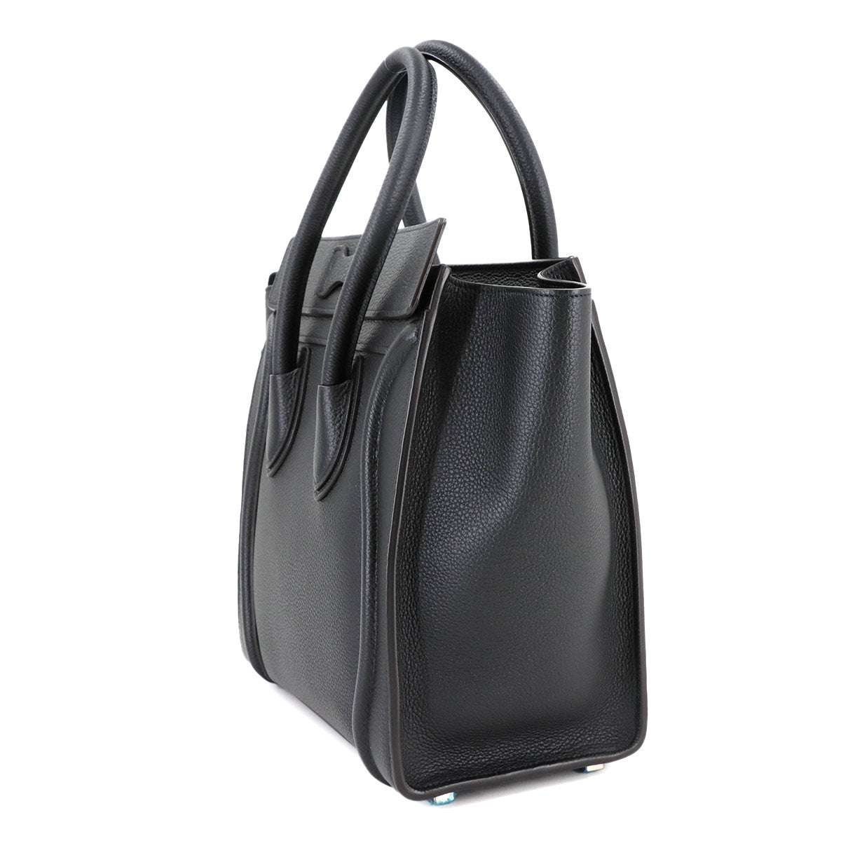 Luggage Micro Shopper Hand Bag Leather Black 189793