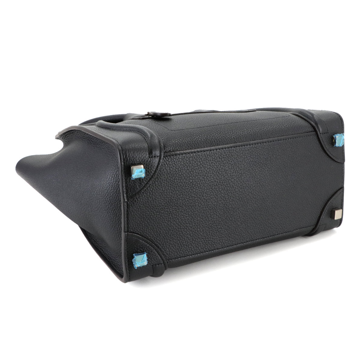 Luggage Micro Shopper Hand Bag Leather Black 189793