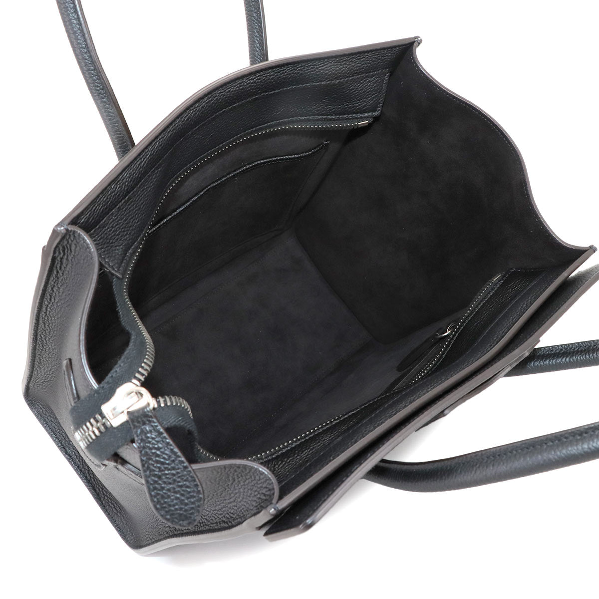 Luggage Micro Shopper Hand Bag Leather Black 189793