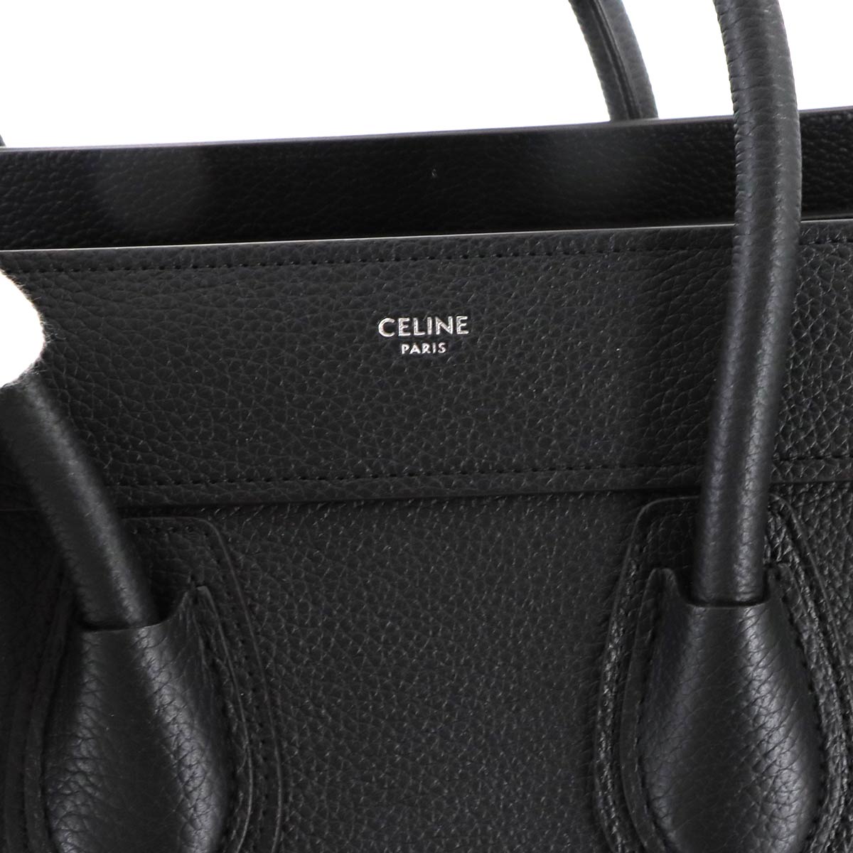 Luggage Micro Shopper Hand Bag Leather Black 189793